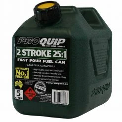 Pro Quip PROQUIP 5L Plastic Fast Pour Fuel Can - 2 Stroke 25:1 Dark Green 0902